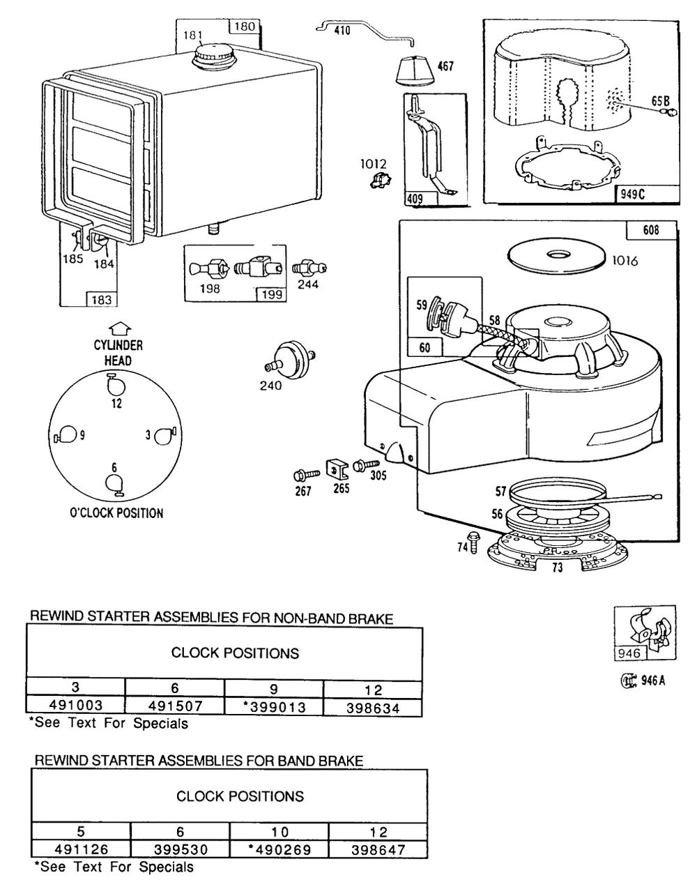 Fuel Tank,blower Hsg,guard Diagram and Parts List for 114702-0172-XX  Briggs and Stratton Engine